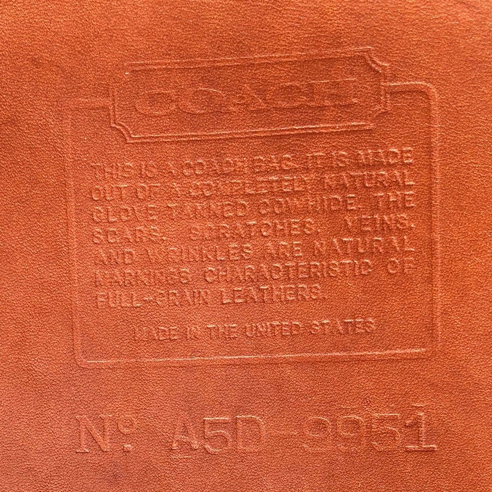 VINTAGE COACH #9951 BRITISH TAN LEATHER PATRICIA’S PURSE WITH HANGTAG - Picture 11 of 16